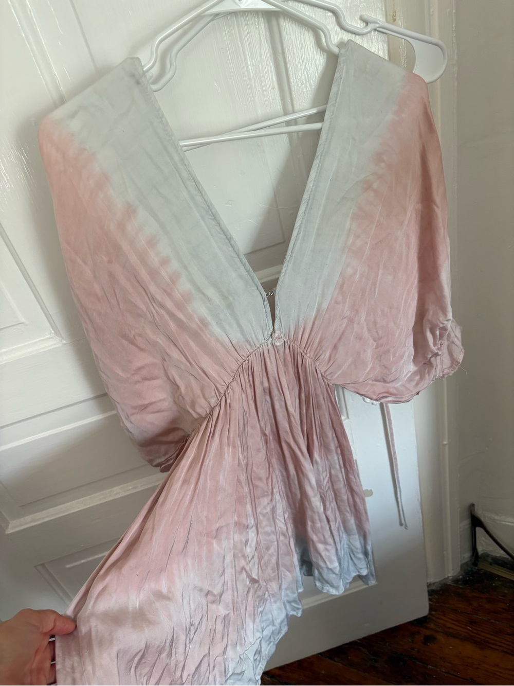 Women's Pink Ombre V-Neck Blouse